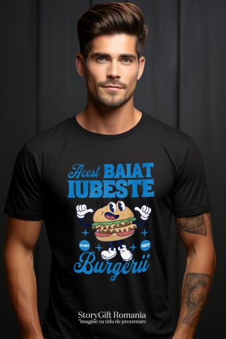 Tricou Femei, Barbati, Copii, Fata, Baiat, Unisex Personalizat Burger personalizat cu mesaj haios pentru familie și prieteni – Cadou original pentru iubitorii de fast food [1]