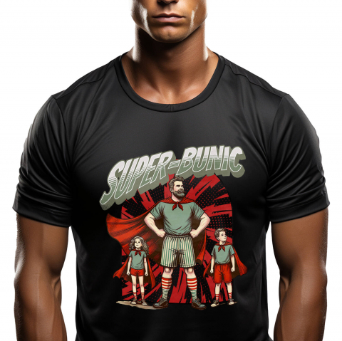 Familie - Tricou Femei, Barbati, Copii, Fata, Baiat, Unisex Personalizat Tricou Personalizat Super Bunic – Cadou Unic pentru Familie și Nepoți