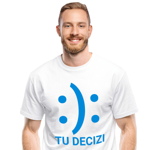 Mixed - Tricou Femei, Barbati, Copii, Fata, Baiat, Unisex Personalizat Fata Zâmbitoare și Fata Tristă - Glume și Ironie pentru Copii, Anxietate și Depresie - Cadouri Personalizate