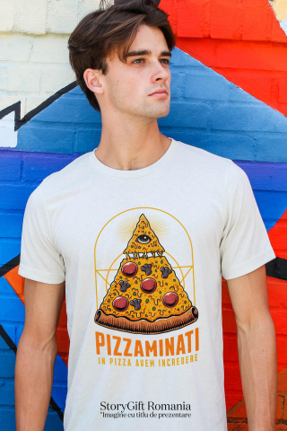 Tricou Femei, Barbati, Copii, Fata, Baiat, Unisex Personalizat Pizza bizara cu ochi | Cadou personalizat și haios pentru familie și prieteni [1]