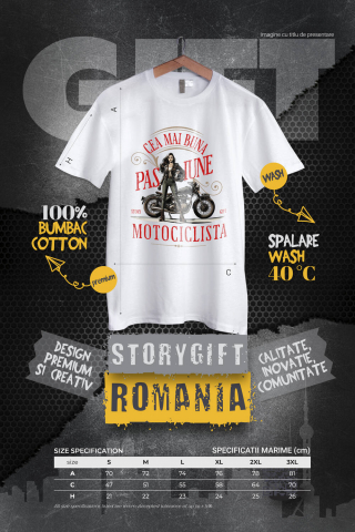 Tricou Femei, Barbati, Copii, Fata, Baiat, Unisex Personalizat Femeie Motociclistă cu Cască – Design Modern pentru Pasionați de Moto [3]