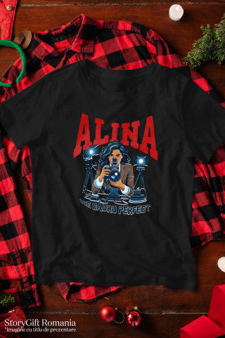 Tricou Femei, Barbati, Copii, Fata, Baiat, Unisex Personalizat Femeie Fotograf cu Aparat Foto – Cadou Personalizat pentru Pasionații de Fotografie [2]