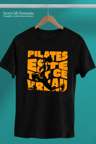 Tricou Femei, Barbati, Copii, Fata, Baiat, Unisex Personalizat Femeie Sportivă în Poziție Yoga – Antrenament Pilates pentru Sănătate și Echilibru [2]