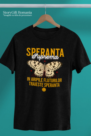 Tricou Femei, Barbati, Copii, Fata, Baiat, Unisex Personalizat „Cadouri personalizate cu fluturi colorati și mesaje de speranță pentru familie și prieteni” [2]