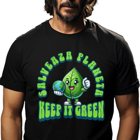 Tricou Femei, Barbati, Copii, Fata, Baiat, Unisex Personalizat "Produse ecologice personalizate – Salvează planeta, keep it clean, protejează mediul"