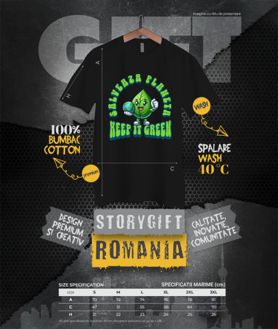 Tricou Femei, Barbati, Copii, Fata, Baiat, Unisex Personalizat "Produse ecologice personalizate – Salvează planeta, keep it clean, protejează mediul" [3]