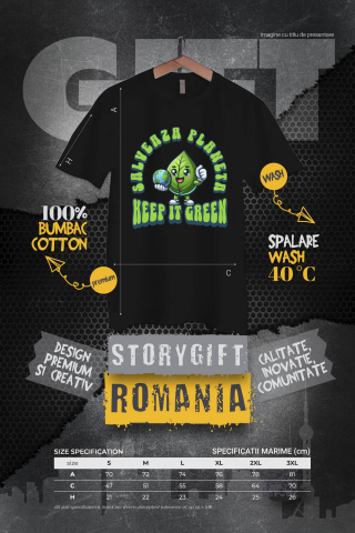 Tricou Femei, Barbati, Copii, Fata, Baiat, Unisex Personalizat "Produse ecologice personalizate – Salvează planeta, keep it clean, protejează mediul" [3]