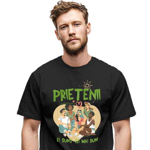 Prieteni - Tricou Femei, Barbati, Copii, Fata, Baiat, Unisex Personalizat Cadouri personalizate pentru prieteni, familie și copii – Distracție și iubire