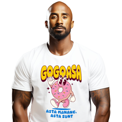 Mancare - Tricou Femei, Barbati, Copii, Fata, Baiat, Unisex Personalizat Cadou personalizat gogoasă glazurată roz | Amuzant și delicios pentru copii și familie