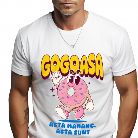 MANCARE - Tricou Femei, Barbati, Copii, Fata, Baiat, Unisex Personalizat Cadou personalizat gogoasă glazurată roz | Amuzant și delicios pentru copii și familie