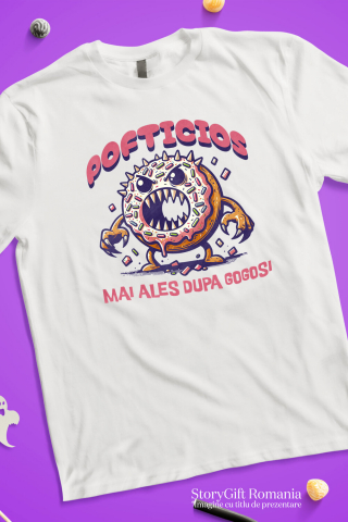 Tricou Femei, Barbati, Copii, Fata, Baiat, Unisex Personalizat Gogoși personalizate cu text haios | Cadouri amuzante pentru iubitorii de dulciuri [2]