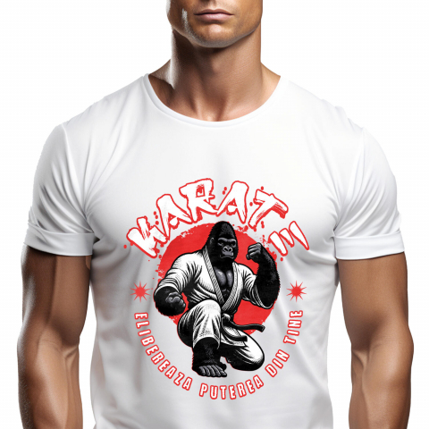 SPORT - Tricou Femei, Barbati, Copii, Fata, Baiat, Unisex Personalizat Gorila Karate – Design Motivațional Arte Marțiale și Luptă