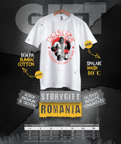 Tricou Femei, Barbati, Copii, Fata, Baiat, Unisex Personalizat Gorila Karate – Design Motivațional Arte Marțiale și Luptă [3]