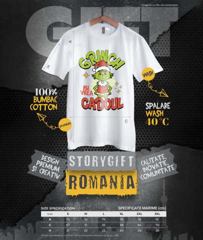 Tricou Femei, Barbati, Copii, Fata, Baiat, Unisex Personalizat Grinch În Costum Moș Crăciun - Cadouri Haioase pentru Crăciun [3]