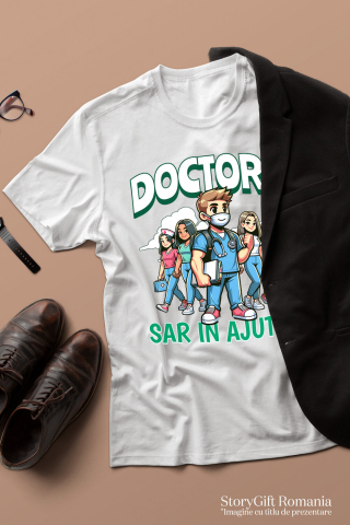 Tricou Femei, Barbati, Copii, Fata, Baiat, Unisex Personalizat Grup de Doctori Tineri – Pasiune pentru Medicină și Sănătate [2]