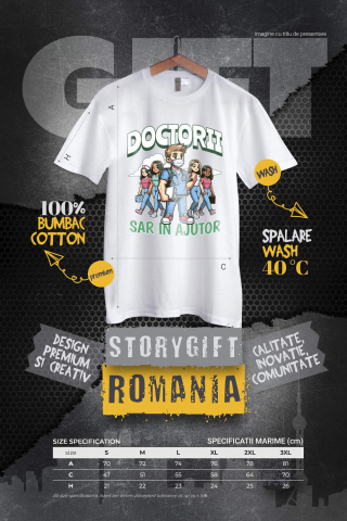 Tricou Femei, Barbati, Copii, Fata, Baiat, Unisex Personalizat Grup de Doctori Tineri – Pasiune pentru Medicină și Sănătate [3]