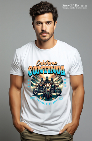 Tricou Femei, Barbati, Copii, Fata, Baiat, Unisex Personalizat Grup de Prieteni Motocicliști – Aventura și Călătorie pe Munți [1]