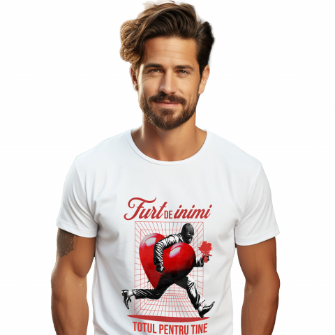 Tricou Femei, Barbati, Copii, Fata, Baiat, Unisex Personalizat „Hot De Inimi Cu Buchet De Flori - Cadou Personalizat „Totul pentru Tine” pentru Familie, Copii și Prieteni de Valentine's Day”