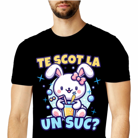 PASTE - Tricou Femei, Barbati, Copii, Fata, Baiat, Unisex Personalizat "Iepure Alb cu Fundă Roz și Suc de Fructe - Cadou Amuzant pentru Copii și Prieteni"