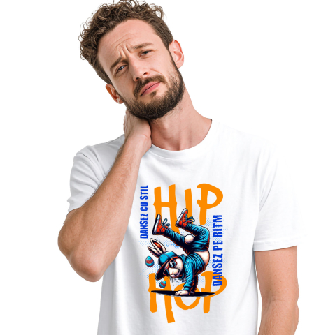 Animale - Tricou Femei, Barbati, Copii, Fata, Baiat, Unisex Personalizat „Iepure Dans Breakdance Stil Stradal pentru Copii – Cadou Creativ Hip Hop pentru Copii și Prieteni”