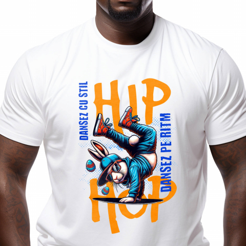 ANIMALE - Tricou Femei, Barbati, Copii, Fata, Baiat, Unisex Personalizat „Iepure Dans Breakdance Stil Stradal pentru Copii – Cadou Creativ Hip Hop pentru Copii și Prieteni”