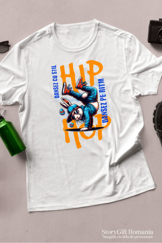Tricou Femei, Barbati, Copii, Fata, Baiat, Unisex Personalizat „Iepure Dans Breakdance Stil Stradal pentru Copii – Cadou Creativ Hip Hop pentru Copii și Prieteni” [2]