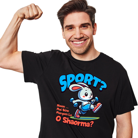 Tricou Femei, Barbati, Copii, Fata, Baiat, Unisex Personalizat Iepure Sportiv Gri Cu Gantere – Design Haios pentru Cadouri Personalizate