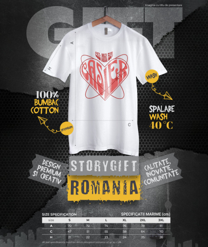 Tricou Femei, Barbati, Copii, Fata, Baiat, Unisex Personalizat Iluzie Optică Inimă – Muncă și Pasiune în Meserie – Casier, Dragobete [3]