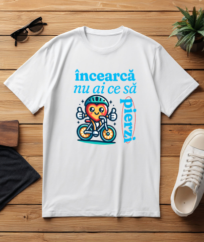 Tricou Femei, Barbati, Copii, Fata, Baiat, Unisex Personalizat Cască Bicicletă Personalizată și Inimă Colorată – Cadou Sportiv Unic [2]