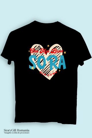 Tricou Femei, Barbati, Copii, Fata, Baiat, Unisex Personalizat Tricou Personalizat Sora – Cadou Special pentru Cea Mai Bună Soră [2]