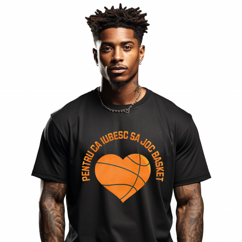 Tricou Personalizat - Tricou Femei, Barbati, Copii, Fata, Baiat, Unisex Personalizat Design Motivațional – Baschet, Sănătate și Spirit de Echipă