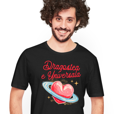 Tricou Femei, Barbati, Copii, Fata, Baiat, Unisex Personalizat „Inima Stil Arta Creion - Cadou Personalizat „Dragostea E Universală” pentru Familie, Copii, Tati și Prieteni de Valentine’s Day”