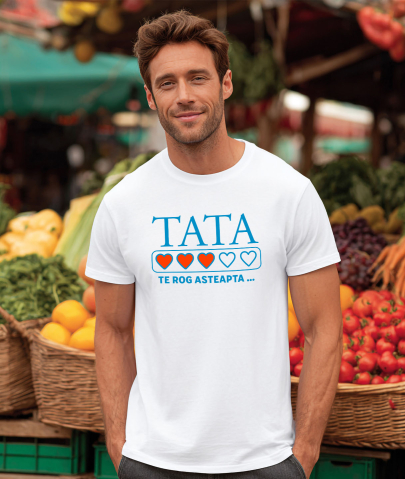 Tricou Femei, Barbati, Copii, Fata, Baiat, Unisex Personalizat Cadouri Personalizate Tata | Inimi Pline de Culoare, Iubire și Familie [1]