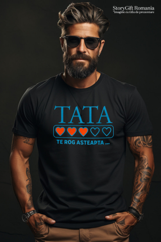 Tricou Femei, Barbati, Copii, Fata, Baiat, Unisex Personalizat Cadouri Personalizate Tata | Inimi Pline de Culoare, Iubire și Familie [1]