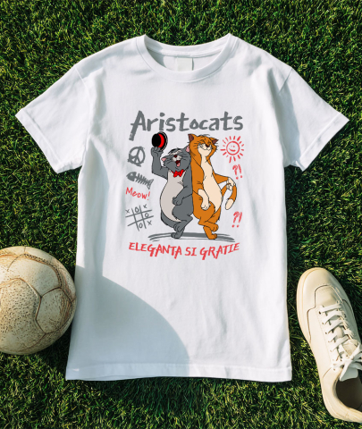 Tricou Barbati cu isicile Aristocrate in Lumea Magica 100% Bumbac, Alb, L [2]