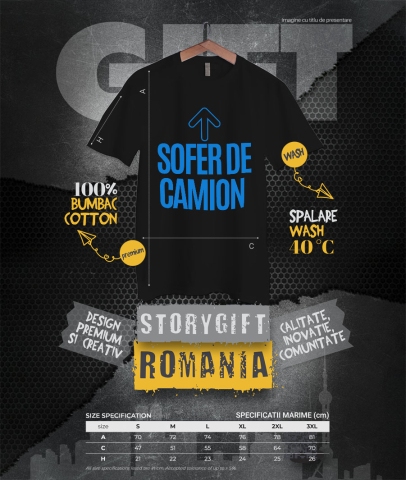 Tricou Femei, Barbati, Copii, Fata, Baiat, Unisex Personalizat Iubitor De Camioane – Design Personalizat pentru Șoferii Profesioniști [3]