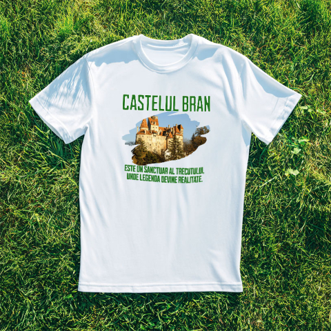 Tricou Femei, Barbati, Copii, Fata, Baiat, Unisex Personalizat "Castelul Bran – Atracție Turistică și Destinație de Călătorie în România" [2]