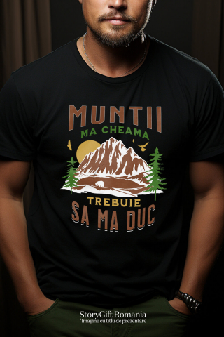 Tricou Femei, Barbati, Copii, Fata, Baiat, Unisex Personalizat "Munte Înalt Apus De Soare – Aventură în Natură și Peisaje Montane" [1]