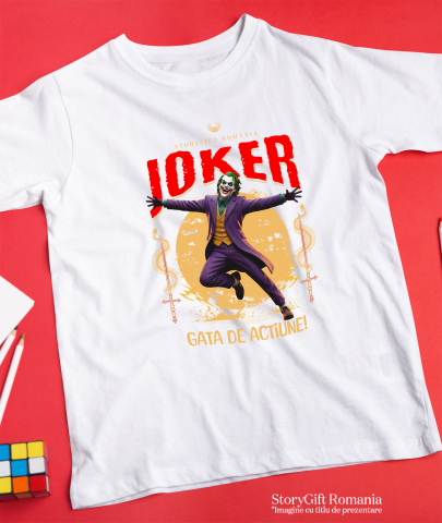 Tricou Barbati cu Joker - Acțiune Explozivă și Glume Măgice Disney 100% Bumbac, Alb, S [2]