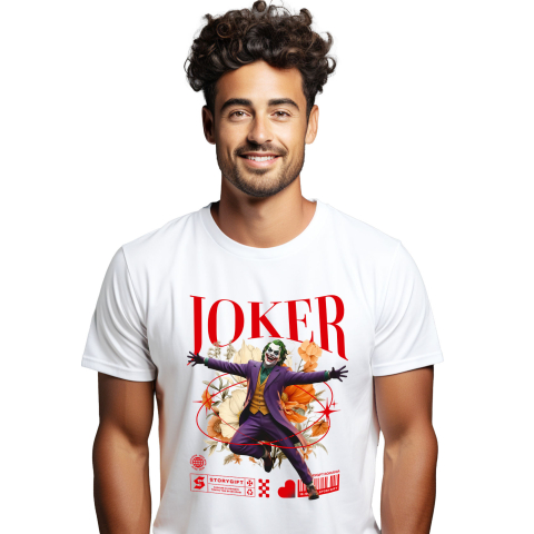 Desene Animate - Tricou Barbati cu Joker: Flori Magice din Universul Disney 100% Bumbac, Alb, S