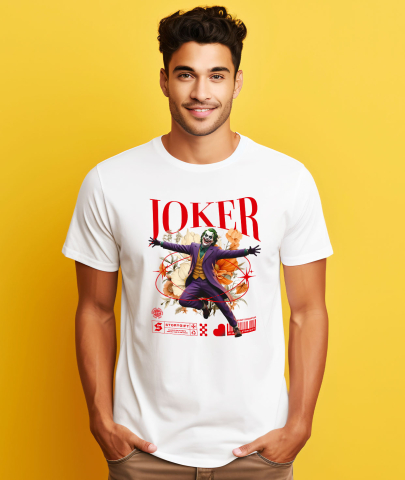 Tricou Barbati cu Joker: Flori Magice din Universul Disney 100% Bumbac, Alb, S [1]