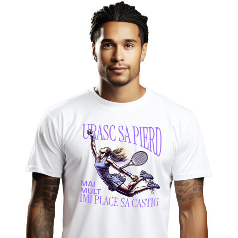 Sport - Tricou Femei, Barbati, Copii, Fata, Baiat, Unisex Personalizat Jucătoare de Tenis în Acțiune - Tricou Personalizat pentru Pasionații Sportului