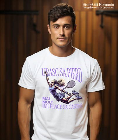 Tricou Femei, Barbati, Copii, Fata, Baiat, Unisex Personalizat Jucătoare de Tenis în Acțiune - Tricou Personalizat pentru Pasionații Sportului [1]