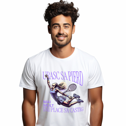 Tricou Femei, Barbati, Copii, Fata, Baiat, Unisex Personalizat Jucătoare de Tenis în Acțiune - Tricou Personalizat pentru Pasionații Sportului