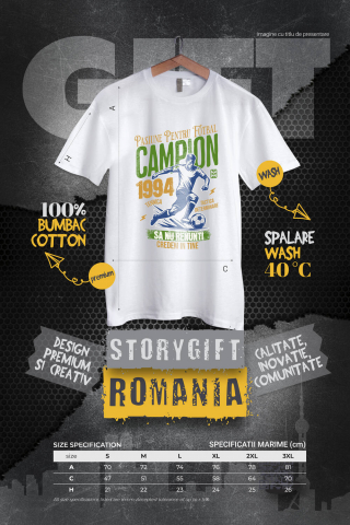 Tricou Femei, Barbati, Copii, Fata, Baiat, Unisex Personalizat Jucător Fotbal Sportiv – Echipament Motivational „Campion” pentru Joc În Echipa [3]