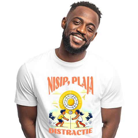 Plaja - Tricou Femei, Barbati, Copii, Fata, Baiat, Unisex Personalizat Jucători De Volei Plajă Tropocală – Cadouri Personalizate Pentru Familie, Copii și Tati