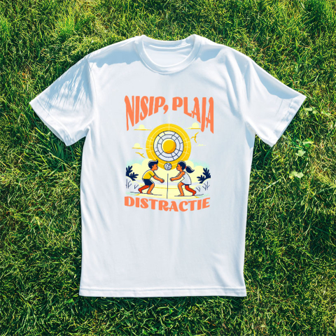 Tricou Femei, Barbati, Copii, Fata, Baiat, Unisex Personalizat Jucători De Volei Plajă Tropocală – Cadouri Personalizate Pentru Familie, Copii și Tati [2]