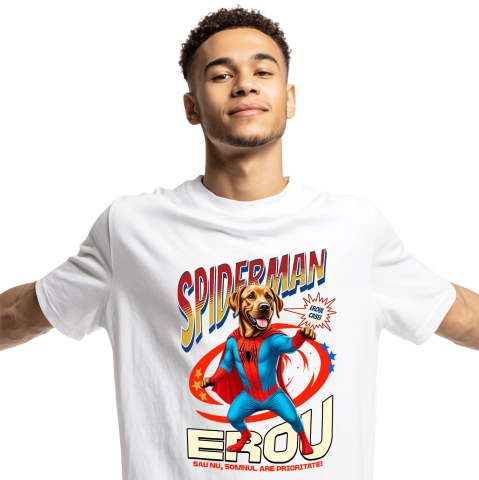 SuperEroi si Personaje TV - Tricou Femei, Barbati, Copii, Fata, Baiat, Unisex Personalizat Labrador Retriever în Costum Spider-Man - Cadou Personalizat pentru Copii și Familie