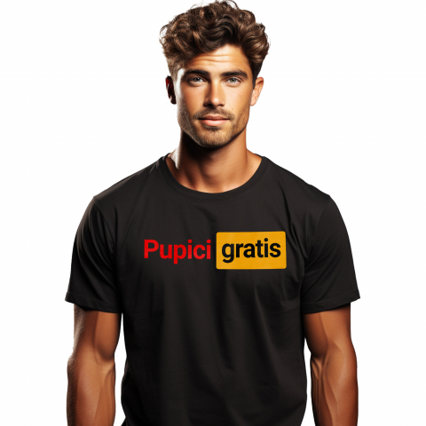 Tricou Femei, Barbati, Copii, Fata, Baiat, Unisex Personalizat Logo Haios Roșu Galben cu Mesaje de Dragoste și Pupici - Cadouri Personalizate Amuzante pentru Familie și Prieteni