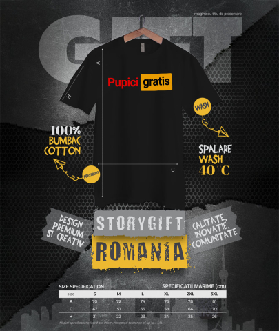 Tricou Femei, Barbati, Copii, Fata, Baiat, Unisex Personalizat Logo Haios Roșu Galben cu Mesaje de Dragoste și Pupici - Cadouri Personalizate Amuzante pentru Familie și Prieteni [3]